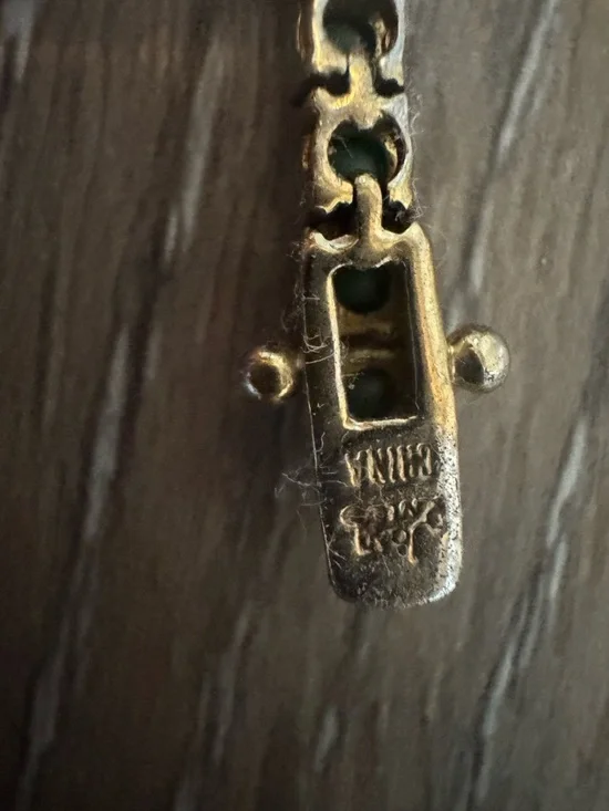 Joan Rivers vintage faux turquoise tennis bracelet in gold tone - Picture 7 of 7